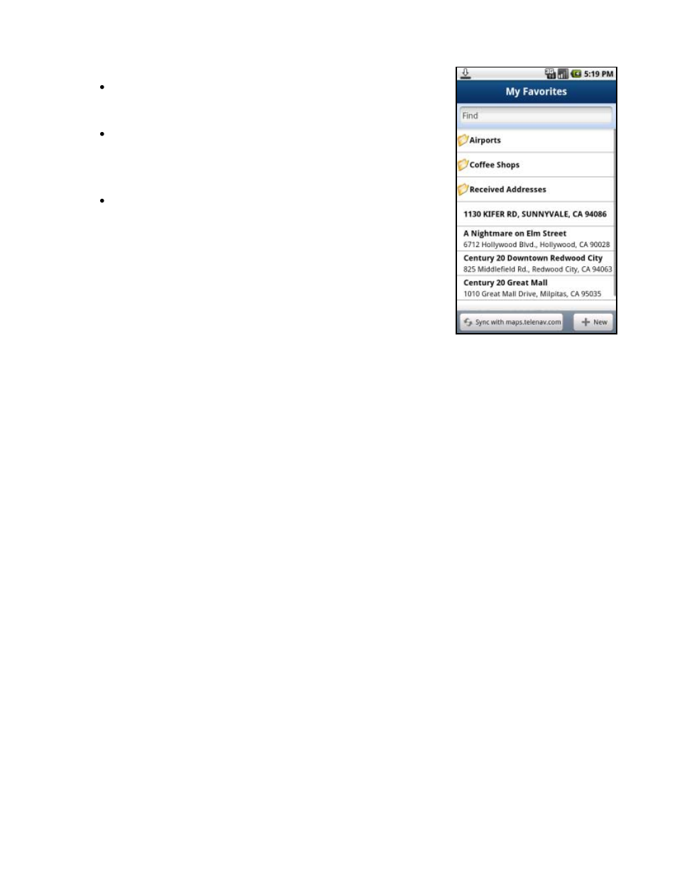 Telenav for Verizon Supported Devices: v6.2 for Android phones User Manual | Page 13 / 57