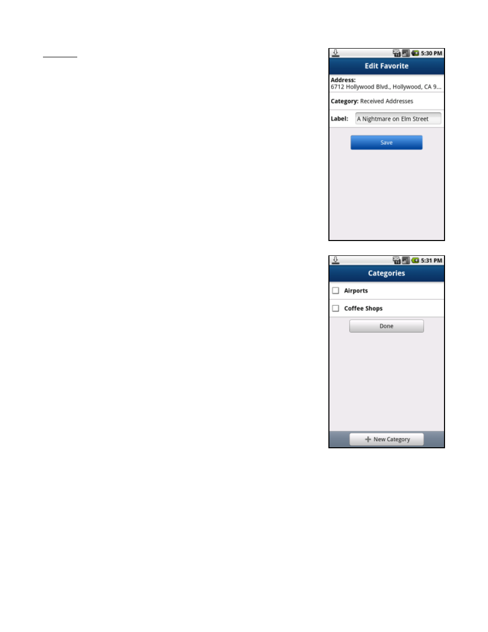 Category | Telenav for Verizon Supported Devices: v6.2 for Android phones User Manual | Page 14 / 57