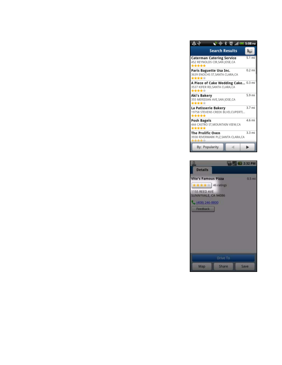 Ratings, Submit your own rating | Telenav for Verizon Supported Devices: v6.2 for Android phones User Manual | Page 37 / 57