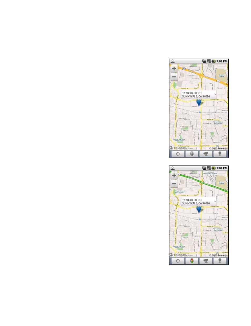 Check traffic | Telenav for Verizon Supported Devices: v6.2 for Android phones User Manual | Page 39 / 57