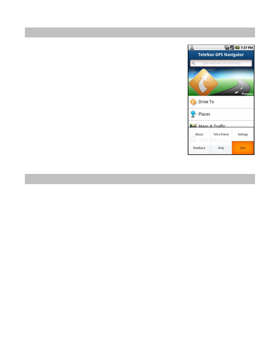Exiting telenav gps navigator, Removing telenav gps navigator | Telenav for Verizon Supported Devices: v6.2 for Android phones User Manual | Page 51 / 57