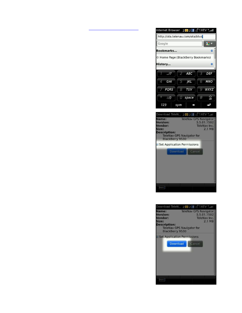 Telenav for Verizon Supported Devices: v5.5 for BlackBerry Storm User Manual | Page 11 / 64