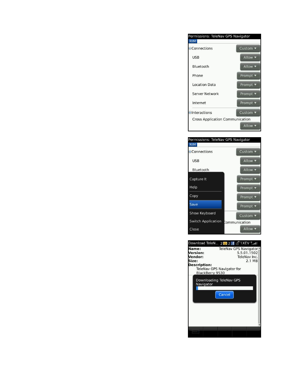 Telenav for Verizon Supported Devices: v5.5 for BlackBerry Storm User Manual | Page 12 / 64
