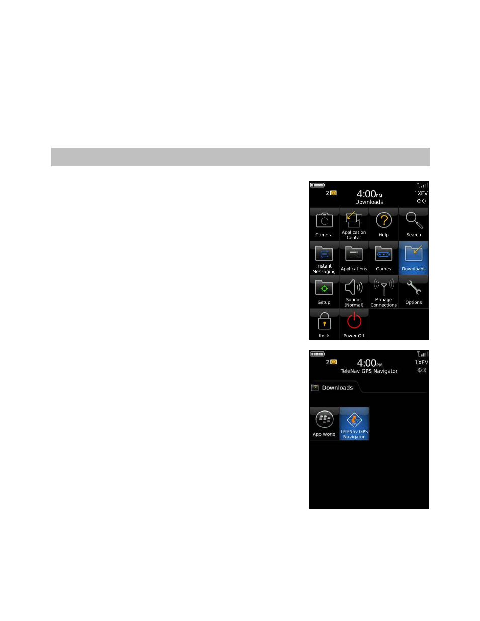 Network access, Launching telenav | Telenav for Verizon Supported Devices: v5.5 for BlackBerry Storm User Manual | Page 13 / 64