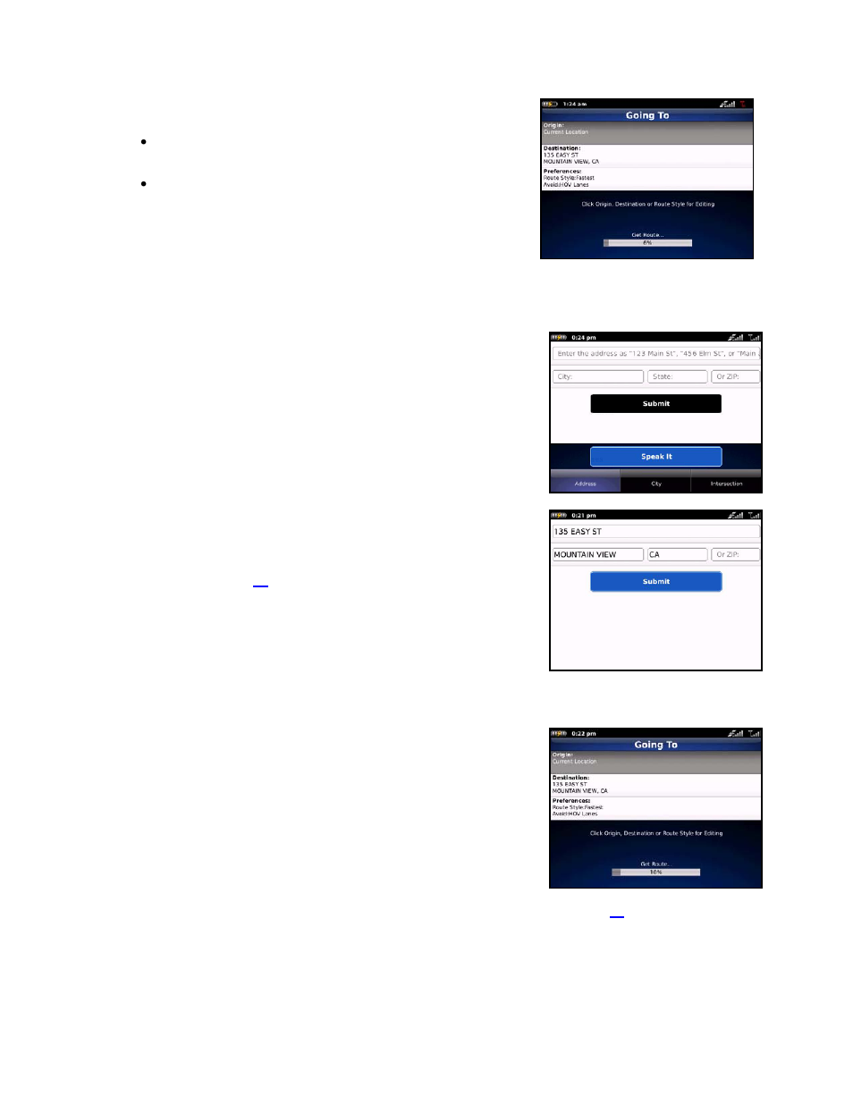 Address – typing in | Telenav for Verizon Supported Devices: v5.5 for BlackBerry Storm User Manual | Page 23 / 64