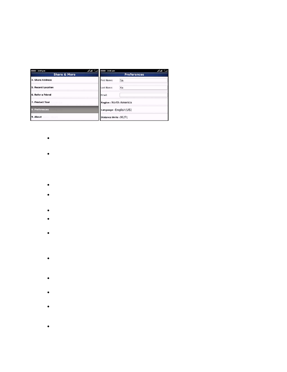 Preferences | Telenav for Verizon Supported Devices: v5.5 for BlackBerry Storm User Manual | Page 54 / 64