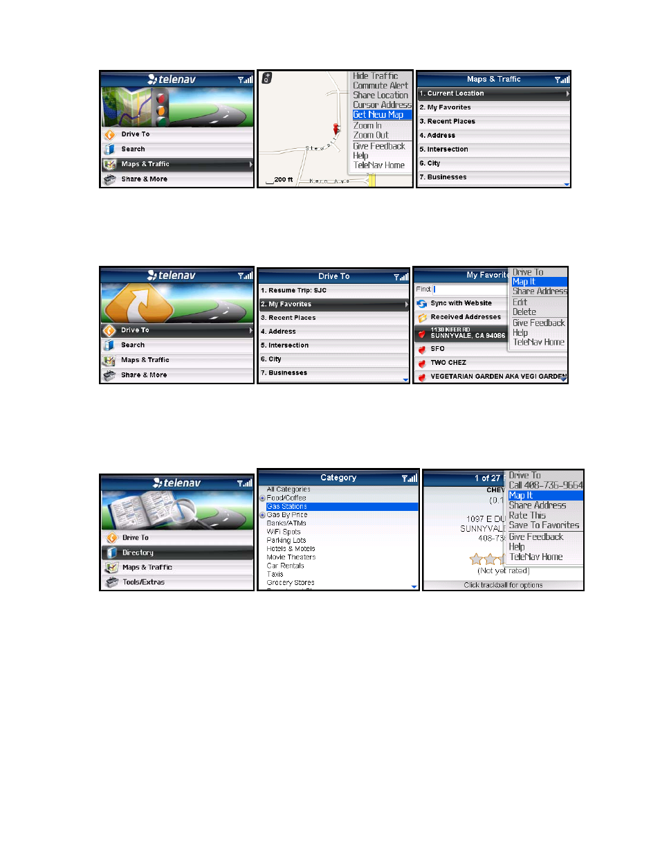 Telenav for Verizon Supported Devices: v5.5 for BlackBerry Tour User Manual | Page 45 / 68