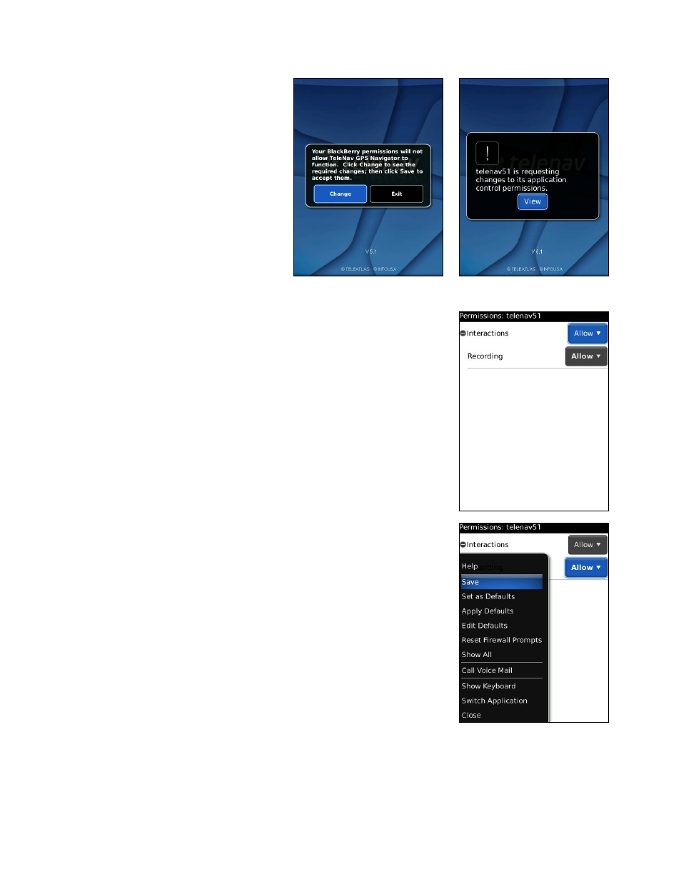 Telenav for Verizon Supported Devices: v5.1 for BlackBerry Storm User Manual | Page 10 / 56