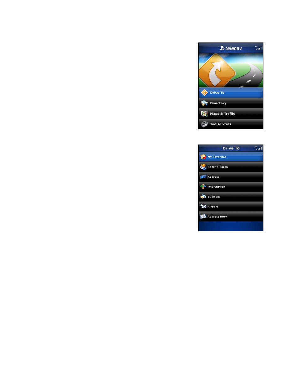 Telenav for Verizon Supported Devices: v5.1 for BlackBerry Storm User Manual | Page 17 / 56