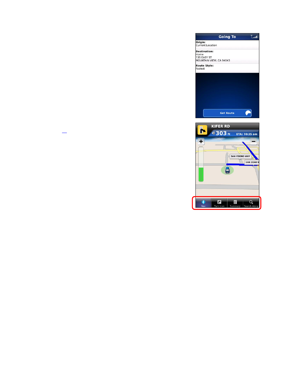 Telenav for Verizon Supported Devices: v5.1 for BlackBerry Storm User Manual | Page 22 / 56