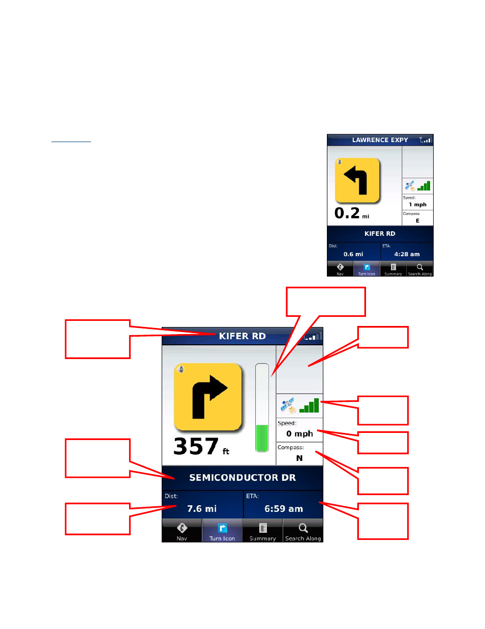 Turn icons | Telenav for Verizon Supported Devices: v5.1 for BlackBerry Storm User Manual | Page 32 / 56