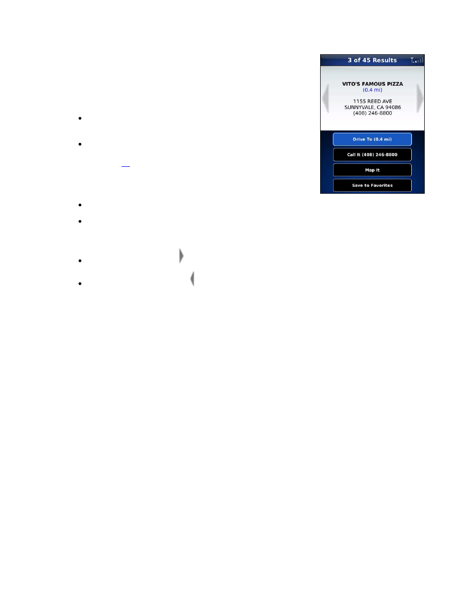 Telenav for Verizon Supported Devices: v5.1 for BlackBerry Storm User Manual | Page 40 / 56