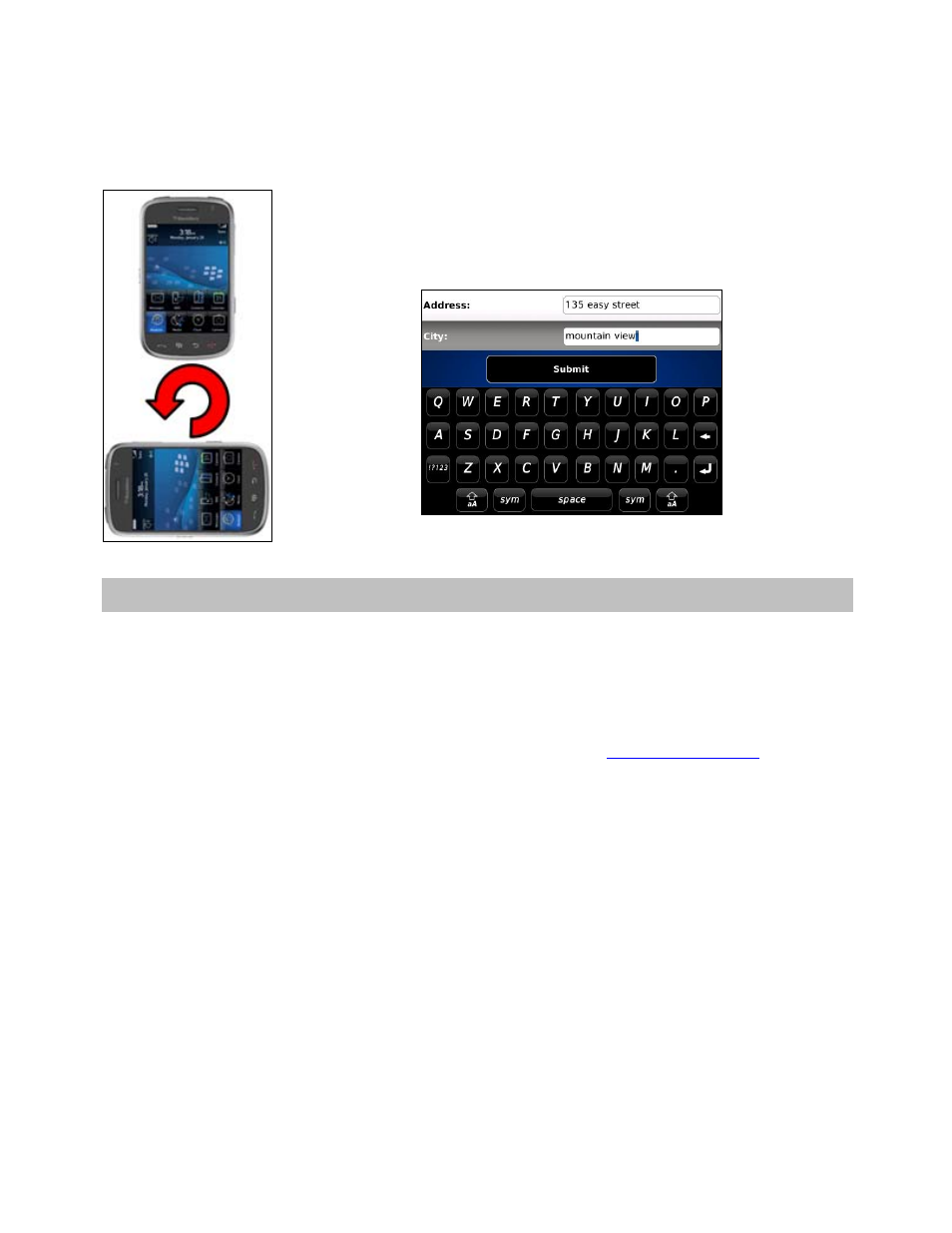 Portrait and landscape views, Getting started with telenav, Telenav account | Downloading telenav gps navigator | Telenav for Verizon Supported Devices: v5.1 for BlackBerry Storm User Manual | Page 7 / 56
