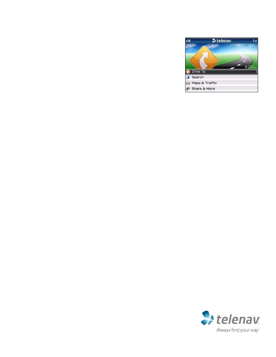 Quick-start guide for verizon blackberry devices | Telenav for Verizon Supported Devices: v5.1 for BlackBerry Tour User Manual | Page 5 / 5
