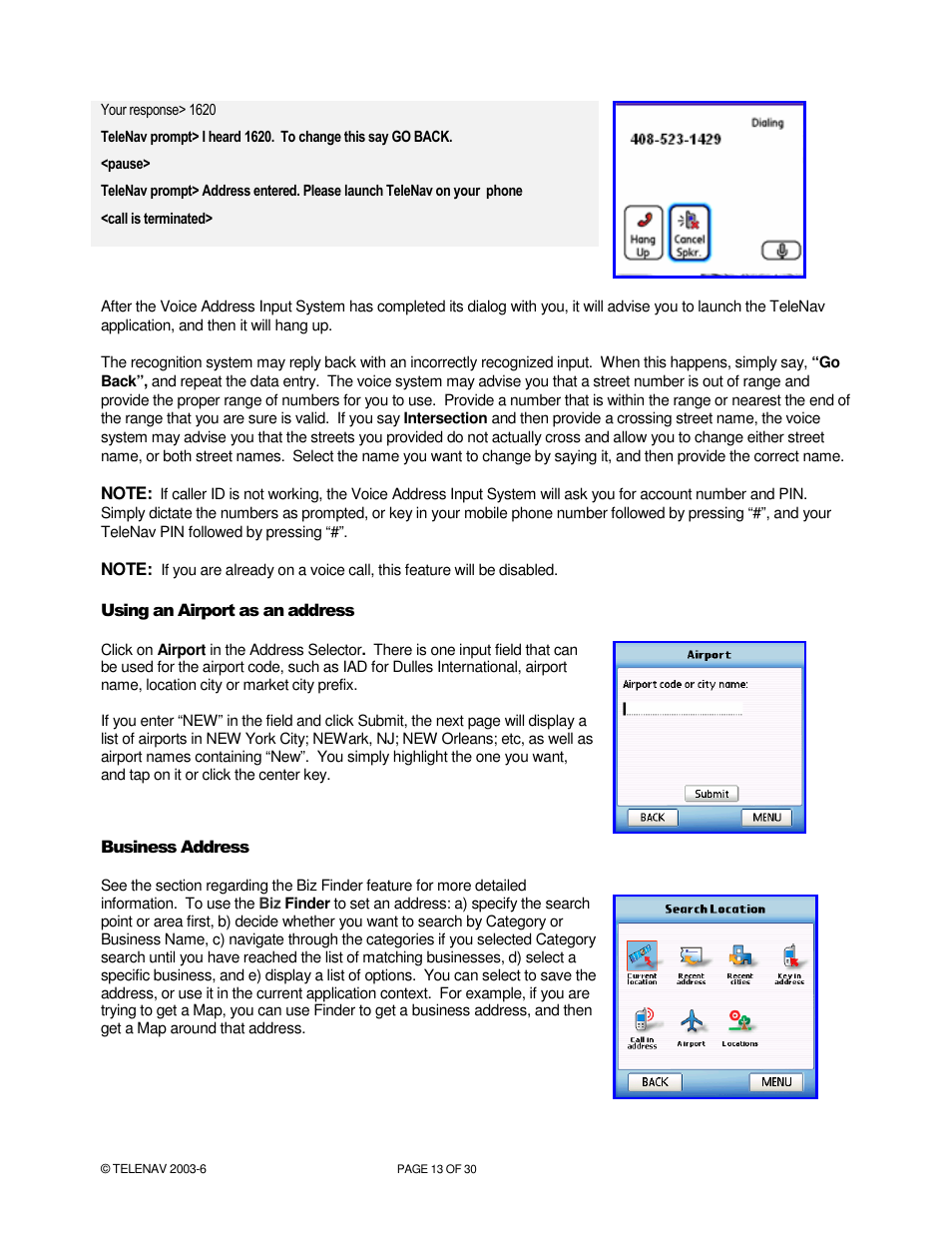 Telenav for Verizon Supported Devices: v4.1 for Palm Treo 650 User Manual | Page 13 / 30