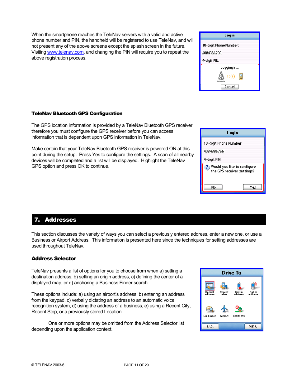 Telenav for Verizon Supported Devices: v4.1 for Palm Treo 700w User Manual | Page 11 / 29