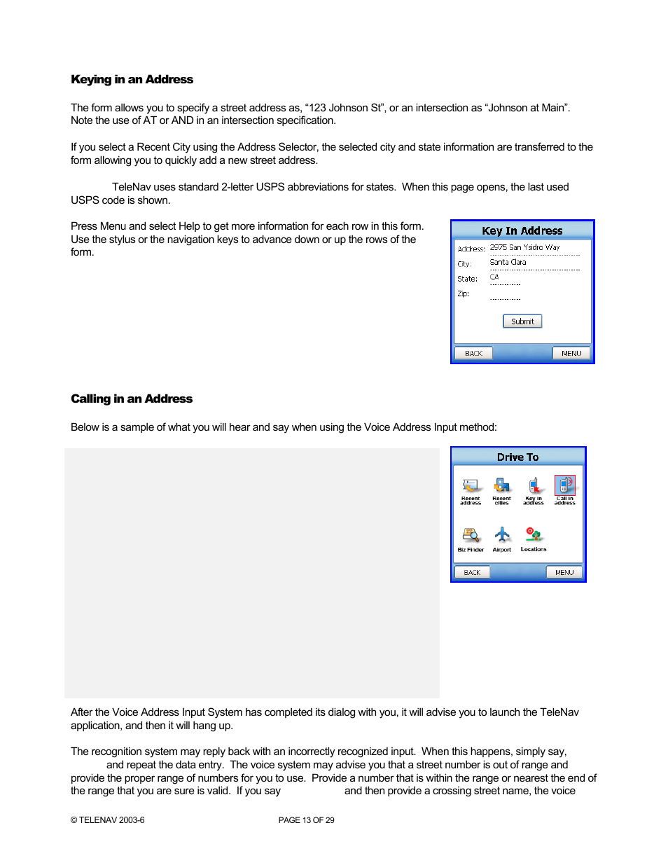 Telenav for Verizon Supported Devices: v4.1 for Palm Treo 700w User Manual | Page 13 / 29