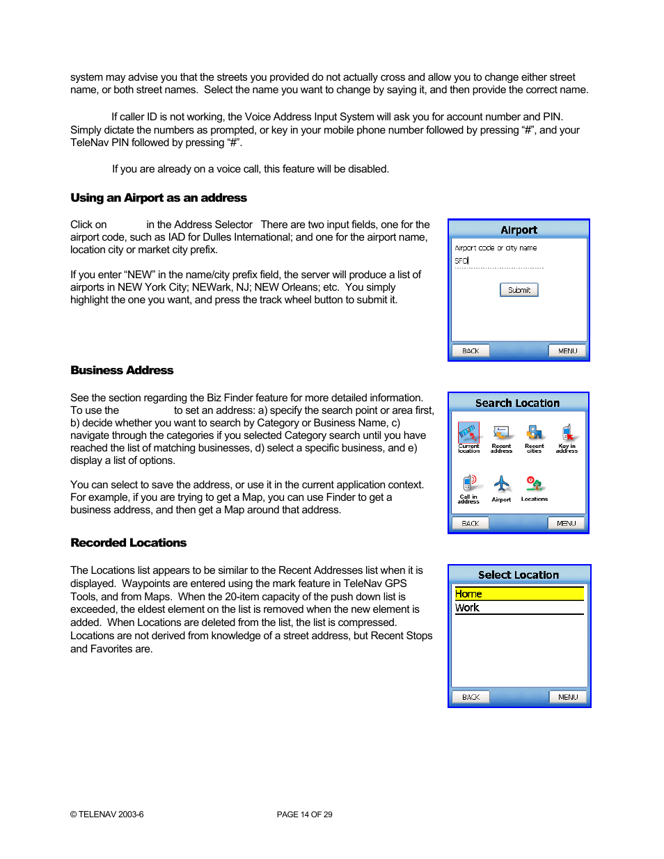 Telenav for Verizon Supported Devices: v4.1 for Palm Treo 700w User Manual | Page 14 / 29