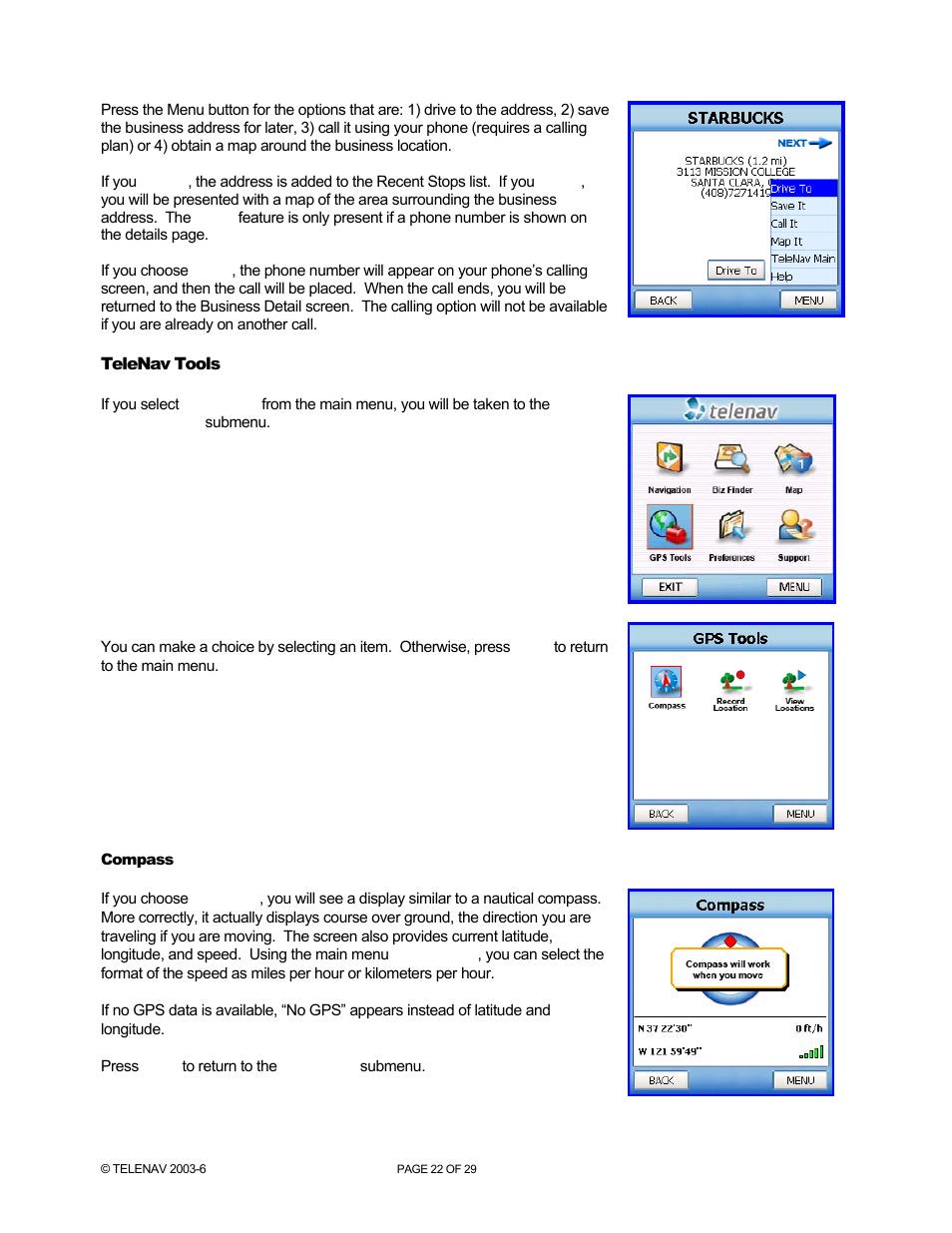Telenav for Verizon Supported Devices: v4.1 for Palm Treo 700w User Manual | Page 22 / 29