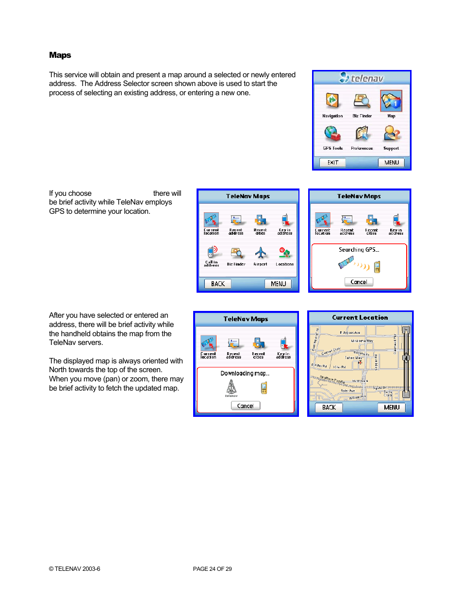 Telenav for Verizon Supported Devices: v4.1 for Palm Treo 700w User Manual | Page 24 / 29