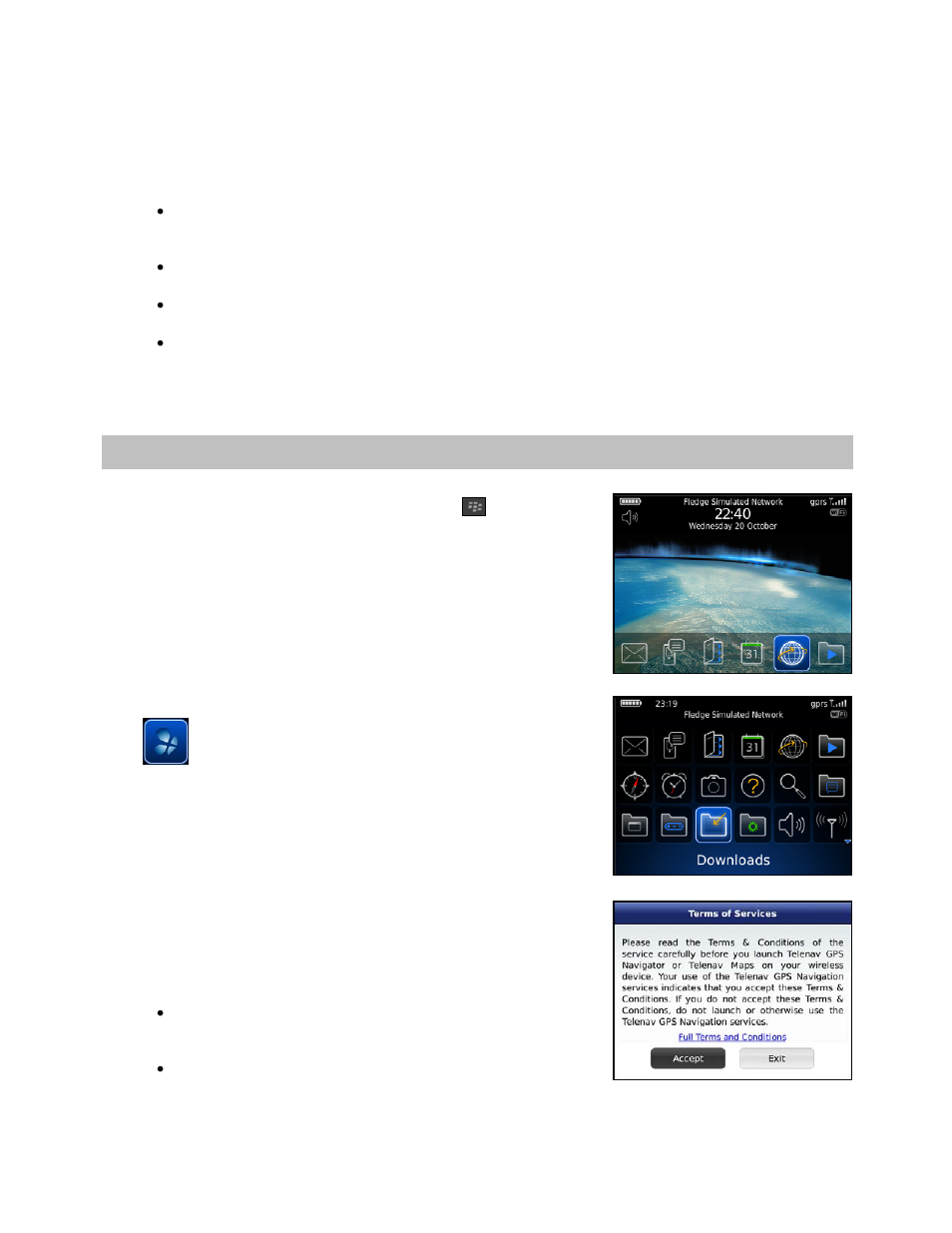Tips on using gps, Launching telenav gps navigator | Telenav for T-Mobile Supported Devices: v6.0 for BlackBerry smartphones User Manual | Page 11 / 58