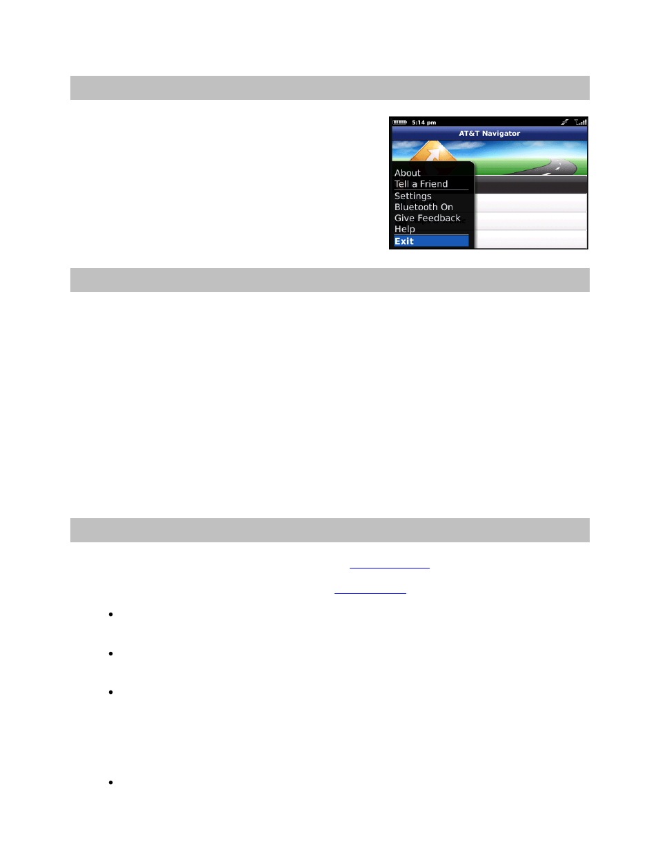 Exiting telenav gps navigator, Removing telenav gps navigator, The telenav gps navigator website | Telenav for T-Mobile Supported Devices: v6.0 for BlackBerry smartphones User Manual | Page 53 / 58
