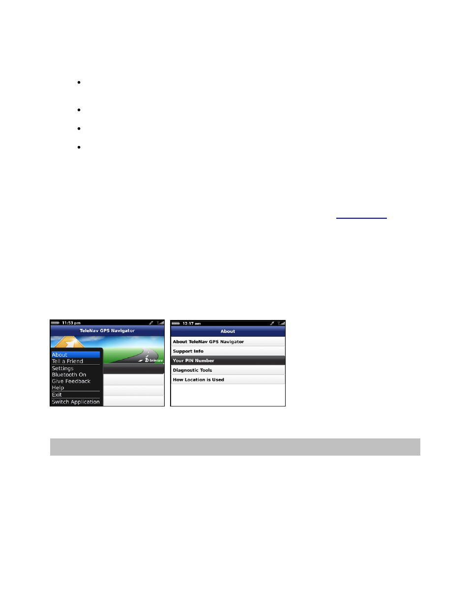 Changing your pin number, Error conditions | Telenav for T-Mobile Supported Devices: v6.0 for BlackBerry smartphones User Manual | Page 54 / 58