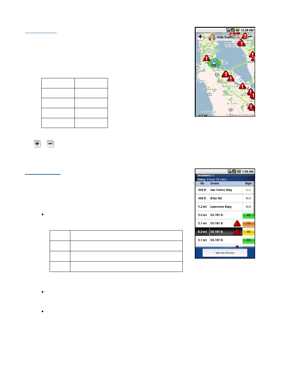 Map summary, Traffic summary | Telenav for Sprint Supported Devices: v5.8 for Android devices User Manual | Page 29 / 71