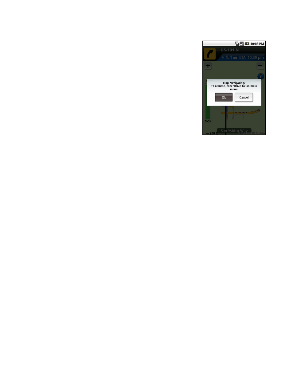 Exit | Telenav for Sprint Supported Devices: v5.8 for Android devices User Manual | Page 33 / 71