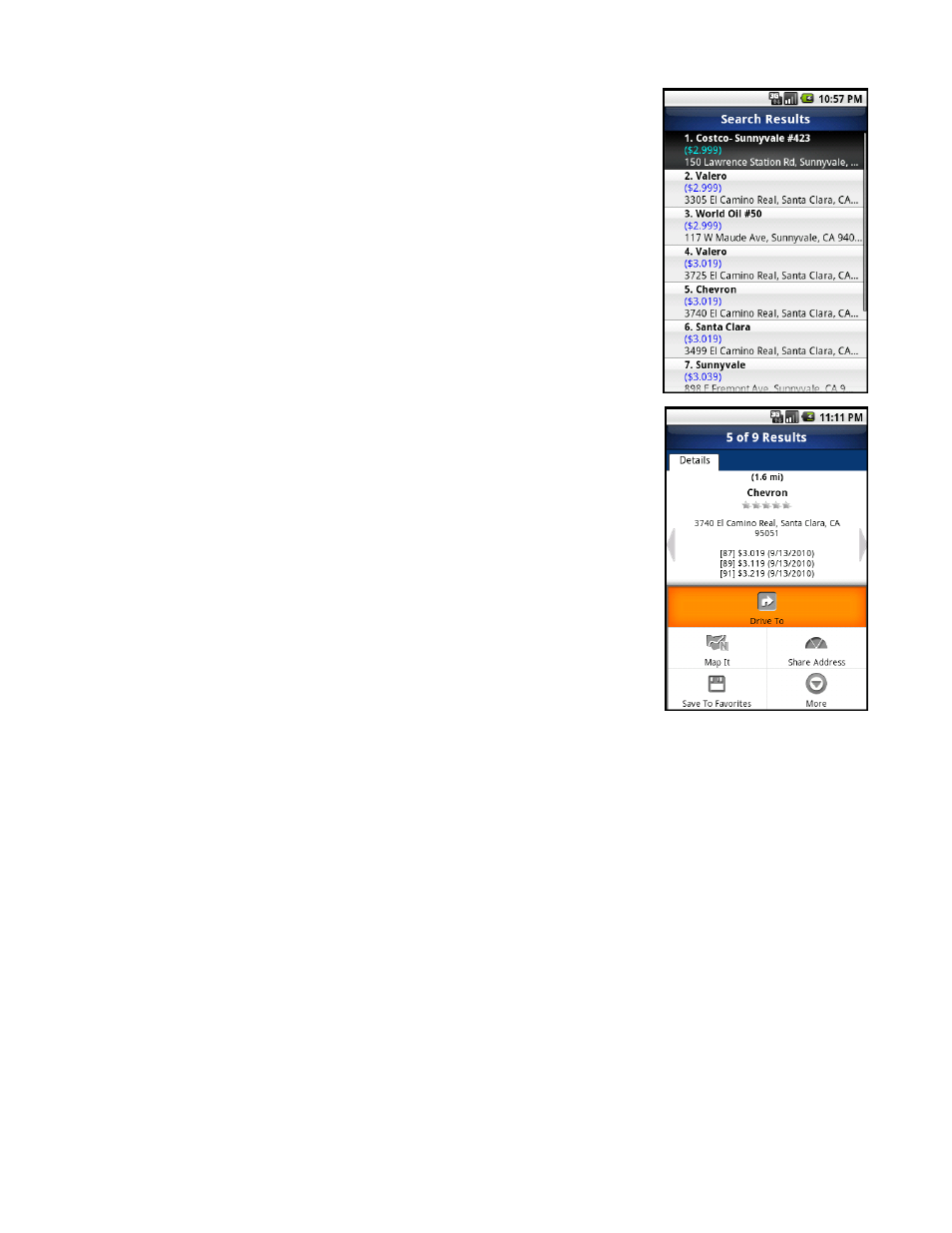 Telenav for Sprint Supported Devices: v5.8 for Android devices User Manual | Page 44 / 71