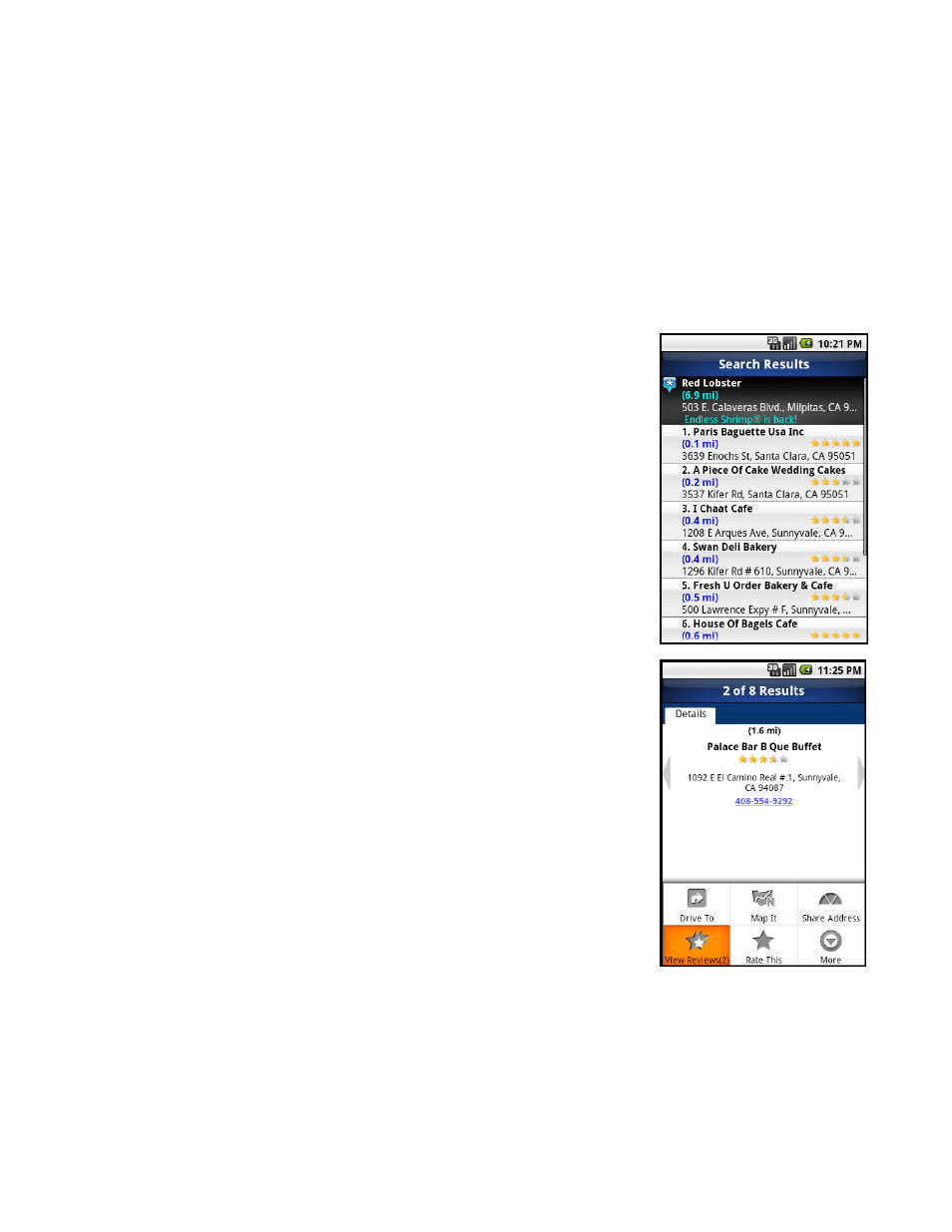 Reviews and ratings, Read reviews, For more information | Telenav for Sprint Supported Devices: v5.8 for Android devices User Manual | Page 45 / 71