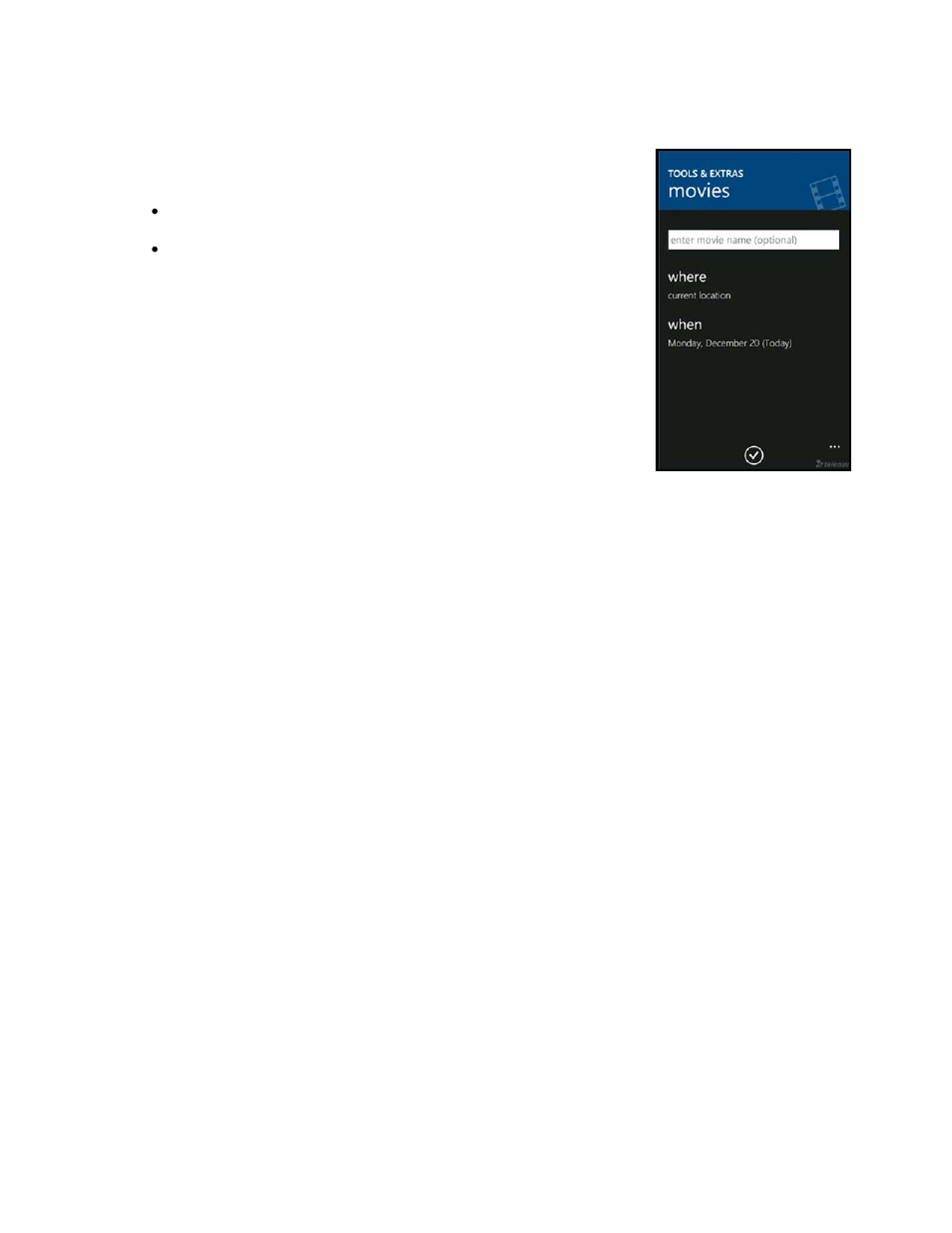 Movies | Telenav for T-Mobile Supported Devices: v5.8 for Windows Phone 7 devices User Manual | Page 54 / 66
