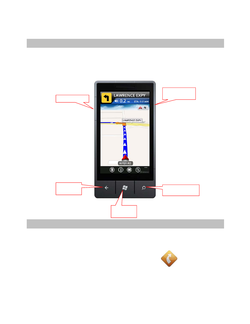 Device controls, Getting started with telenav gps navigator | Telenav for T-Mobile Supported Devices: v5.8 for Windows Phone 7 devices User Manual | Page 8 / 66