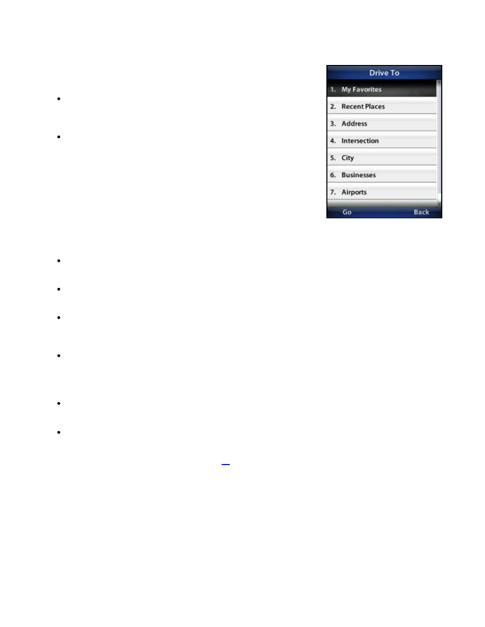 Drive to menu | Telenav for T-Mobile Supported Devices: v5.76 for J2ME devices User Manual | Page 12 / 71