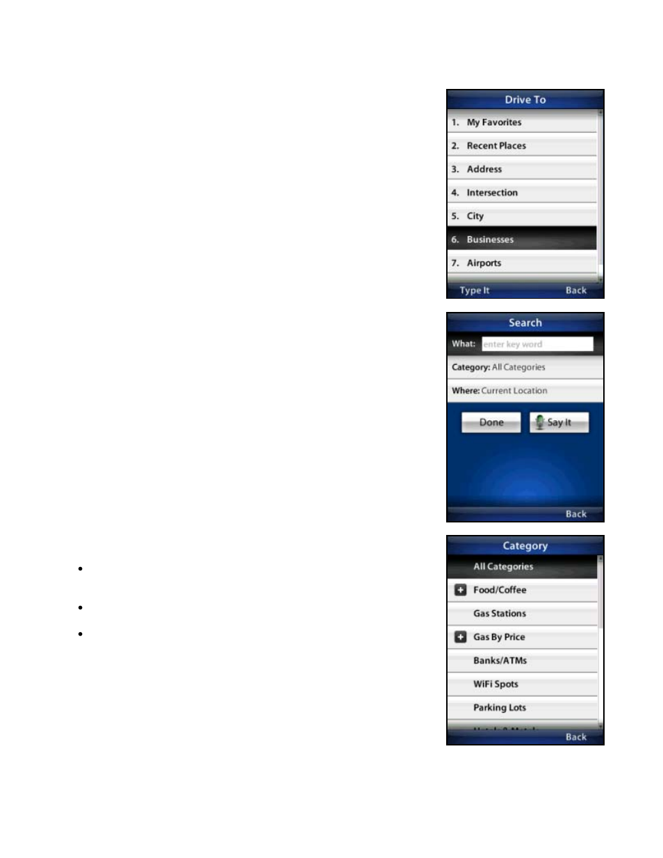 Businesses | Telenav for T-Mobile Supported Devices: v5.76 for J2ME devices User Manual | Page 22 / 71