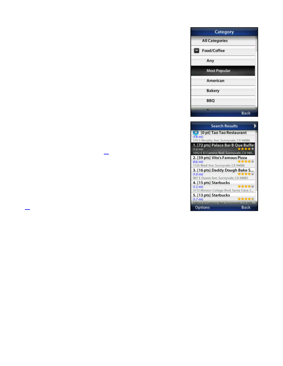 Most popular category | Telenav for T-Mobile Supported Devices: v5.76 for J2ME devices User Manual | Page 37 / 71