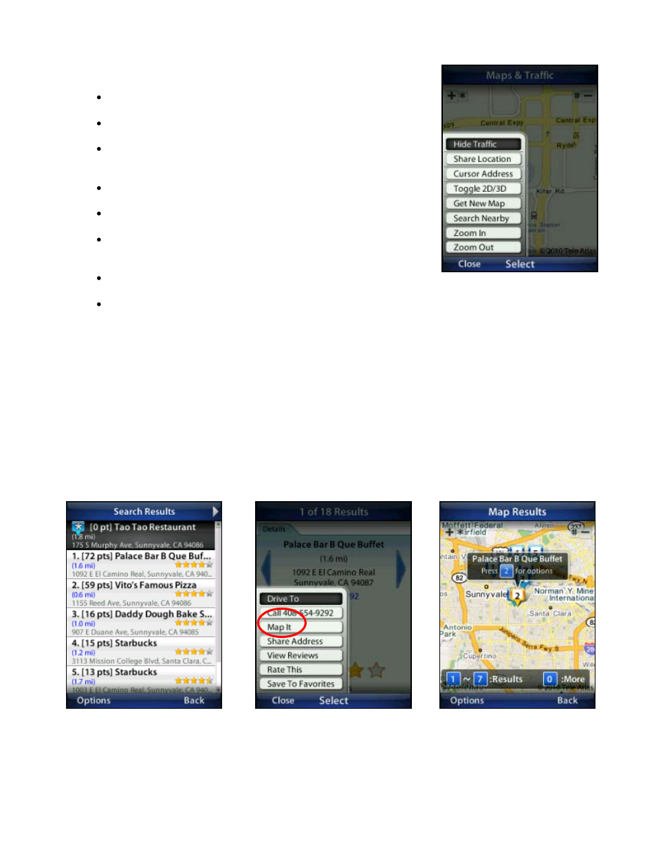 Other ways to view a map | Telenav for T-Mobile Supported Devices: v5.76 for J2ME devices User Manual | Page 42 / 71