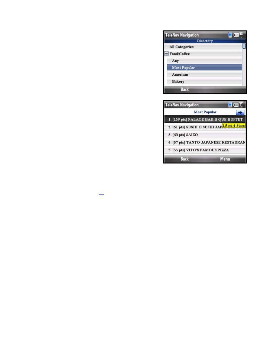 Most popular category | Telenav for T-Mobile Supported Devices: v5.5 for Windows Mobile HTC devices User Manual | Page 39 / 64