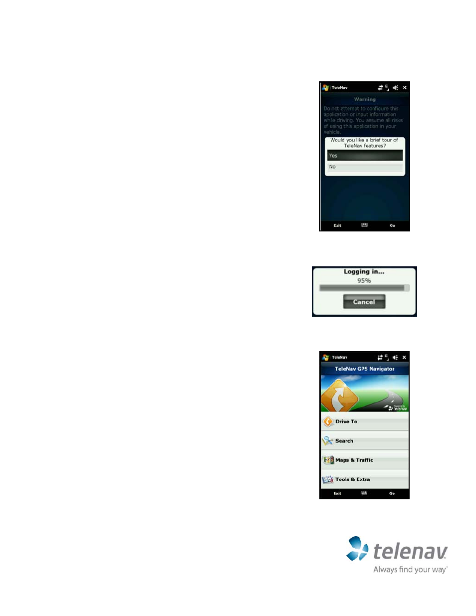 Telenav for T-Mobile Supported Devices: v5.5 for Windows Mobile professional User Manual | Page 4 / 4