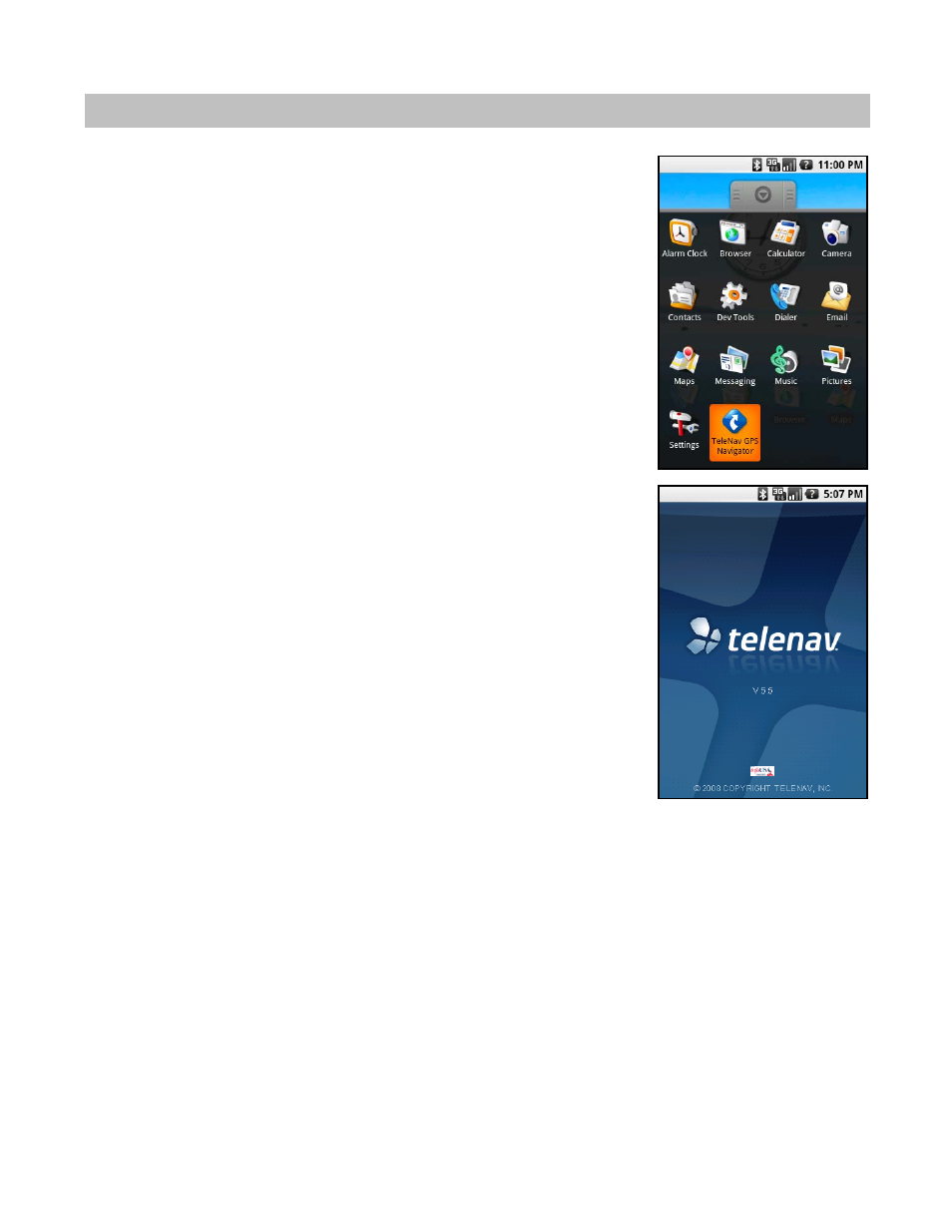 Launching telenav, Registration | Telenav for T-Mobile Supported Devices: v5.5 for Android devices User Manual | Page 12 / 71