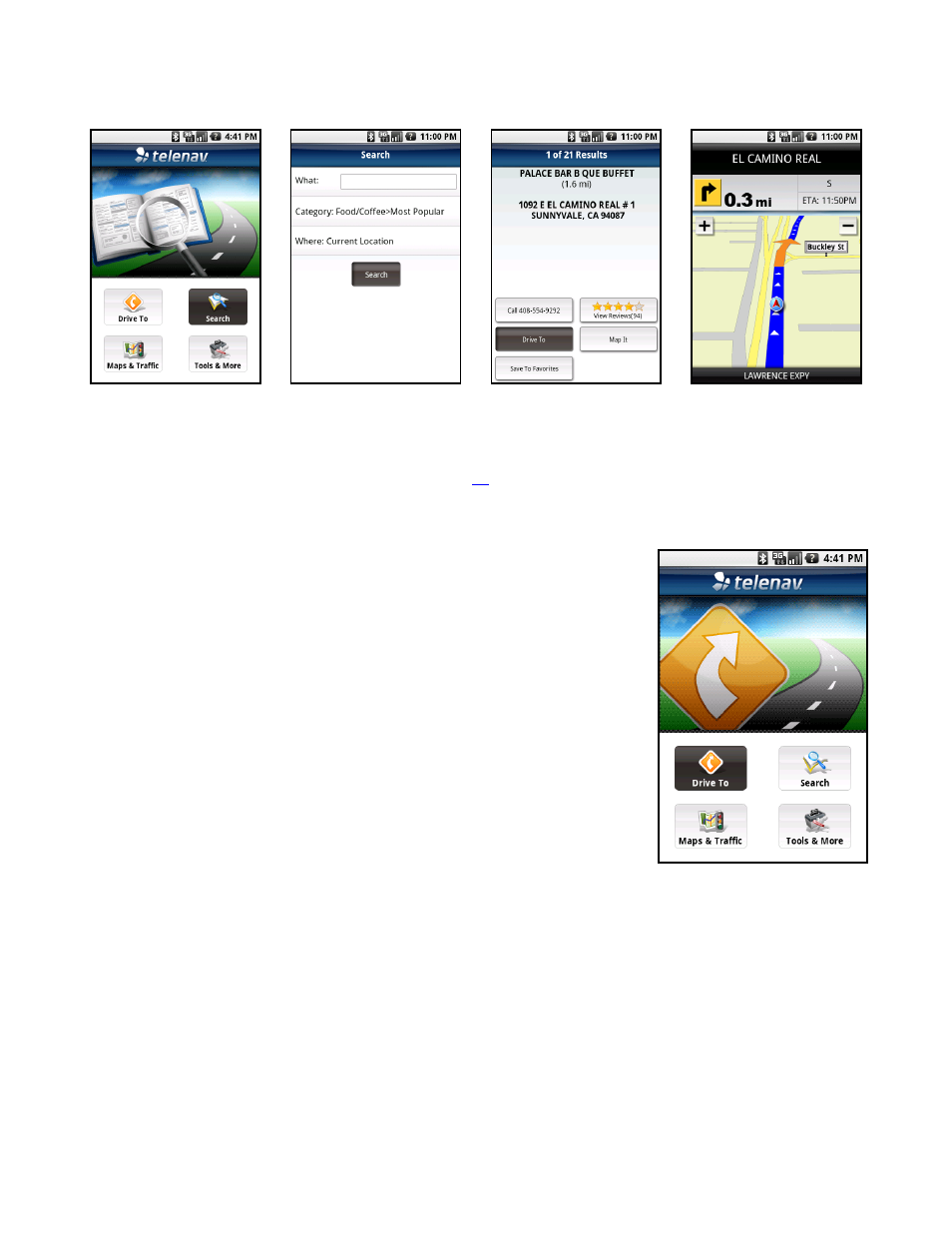 Telenav for T-Mobile Supported Devices: v5.5 for Android devices User Manual | Page 17 / 71