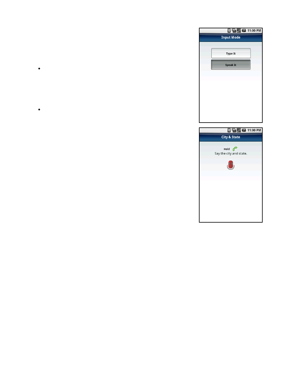 Address - speaking in | Telenav for T-Mobile Supported Devices: v5.5 for Android devices User Manual | Page 22 / 71