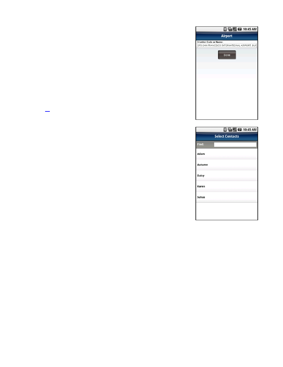 Airports, Contact | Telenav for T-Mobile Supported Devices: v5.5 for Android devices User Manual | Page 25 / 71
