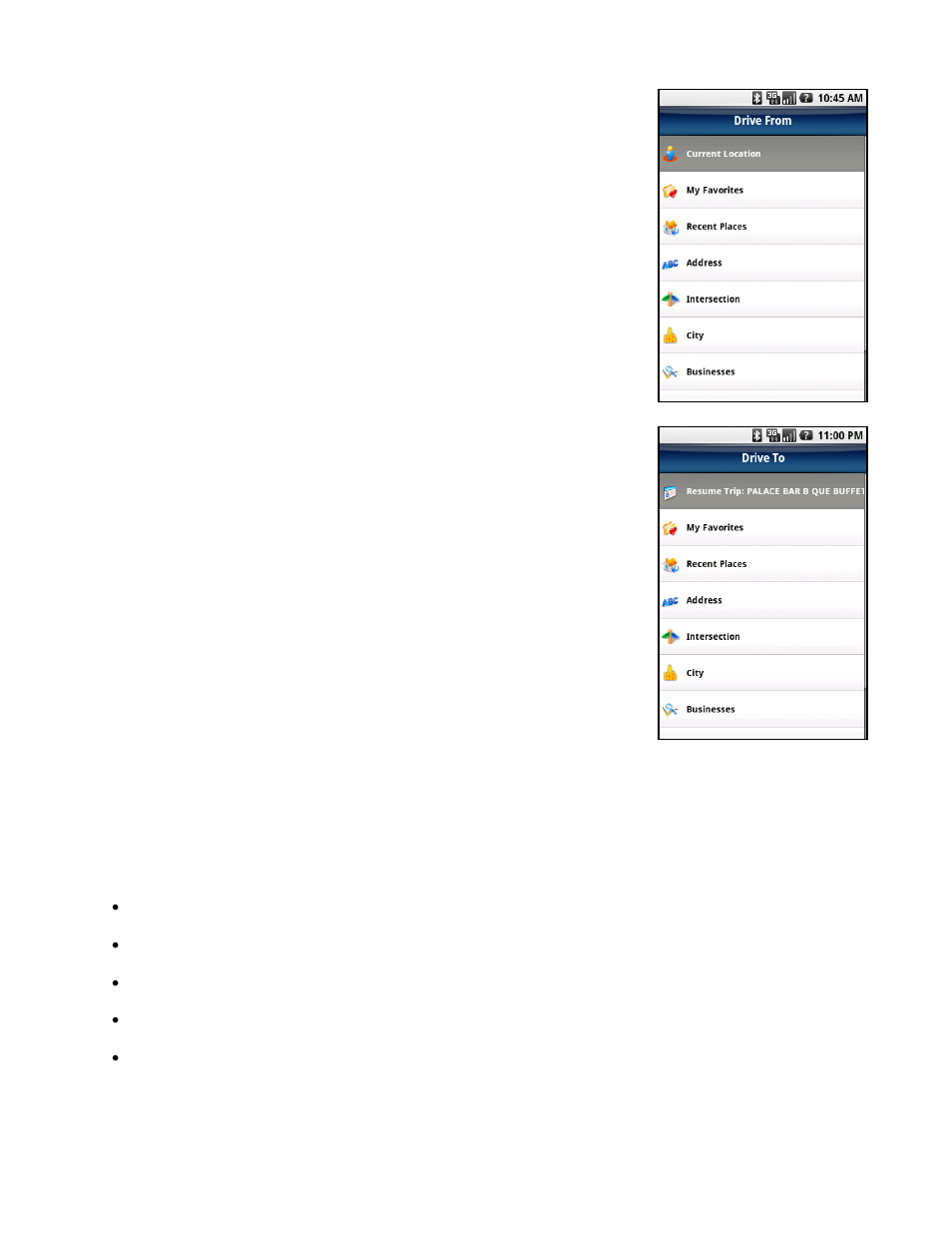 Edit origin, Edit destination, Edit preferences | Telenav for T-Mobile Supported Devices: v5.5 for Android devices User Manual | Page 27 / 71