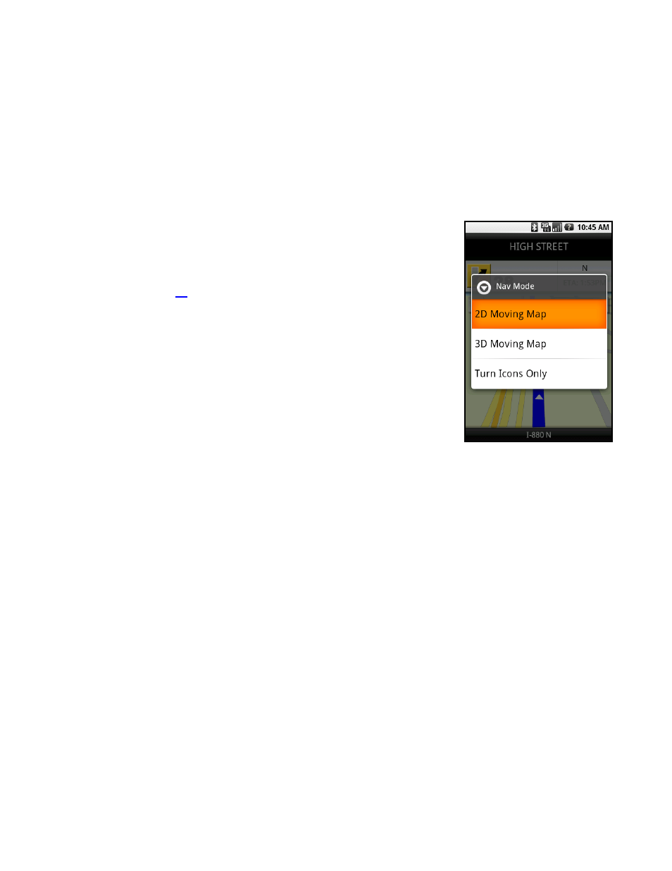 Nav mode | Telenav for T-Mobile Supported Devices: v5.5 for Android devices User Manual | Page 33 / 71
