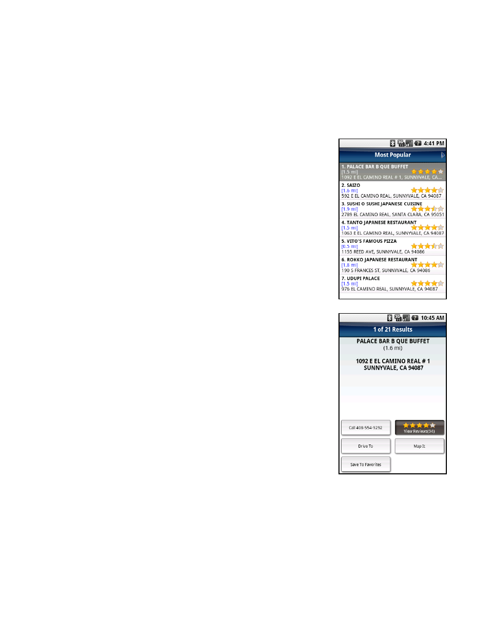 Reviews and ratings, Read reviews | Telenav for T-Mobile Supported Devices: v5.5 for Android devices User Manual | Page 48 / 71