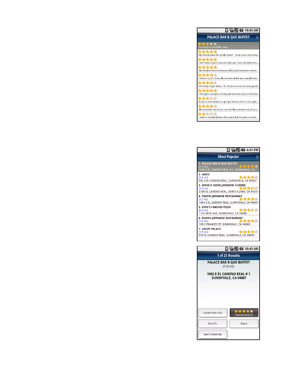 Submit your own rating | Telenav for T-Mobile Supported Devices: v5.5 for Android devices User Manual | Page 49 / 71
