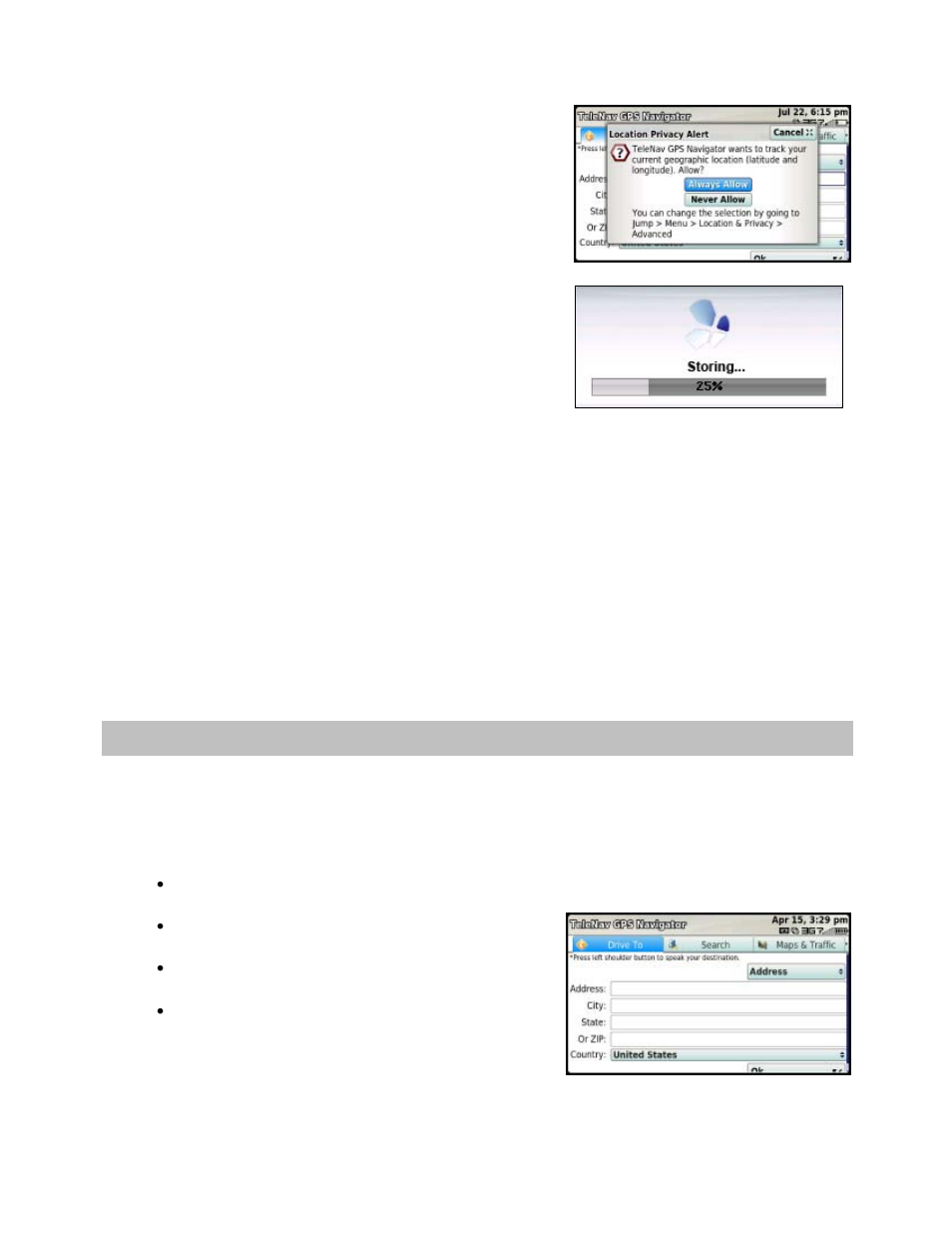 Telenav gps navigator tab overview | Telenav for T-Mobile Supported Devices: v5.5 for T-Mobile Sidekick LX User Manual | Page 10 / 57