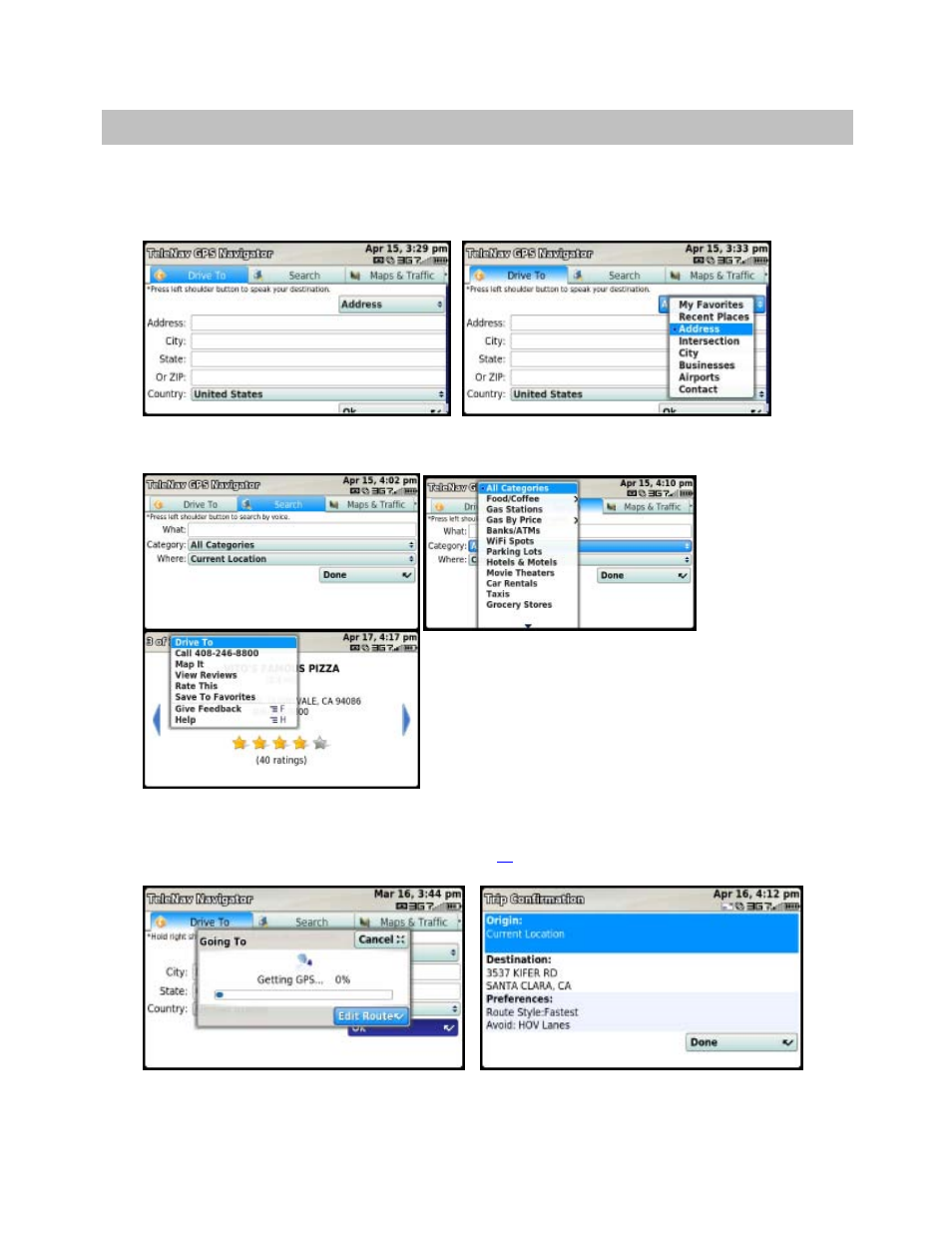 Drive to tab | Telenav for T-Mobile Supported Devices: v5.5 for T-Mobile Sidekick LX User Manual | Page 13 / 57