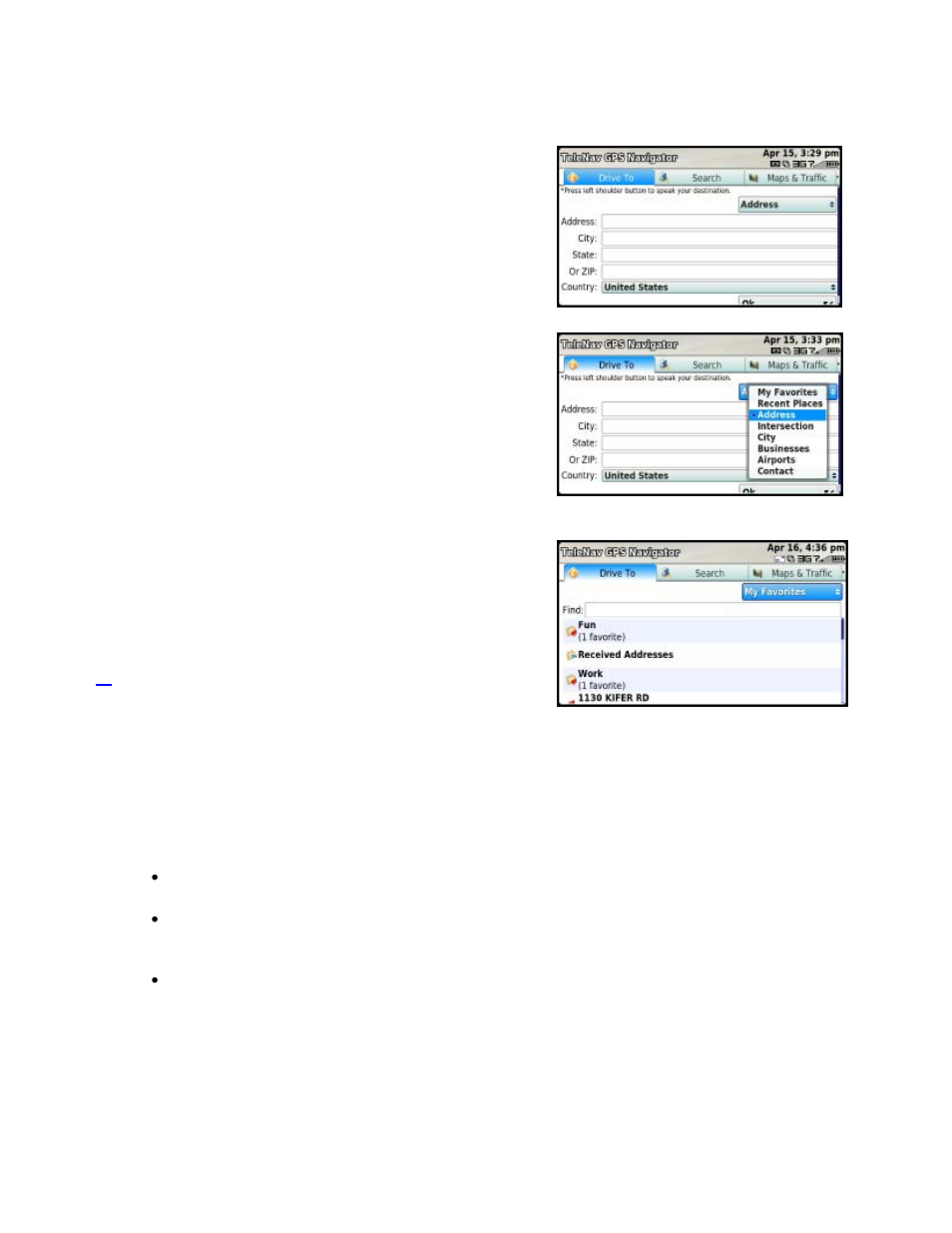 My favorites | Telenav for T-Mobile Supported Devices: v5.5 for T-Mobile Sidekick LX User Manual | Page 14 / 57